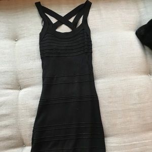 Black bodycon dress